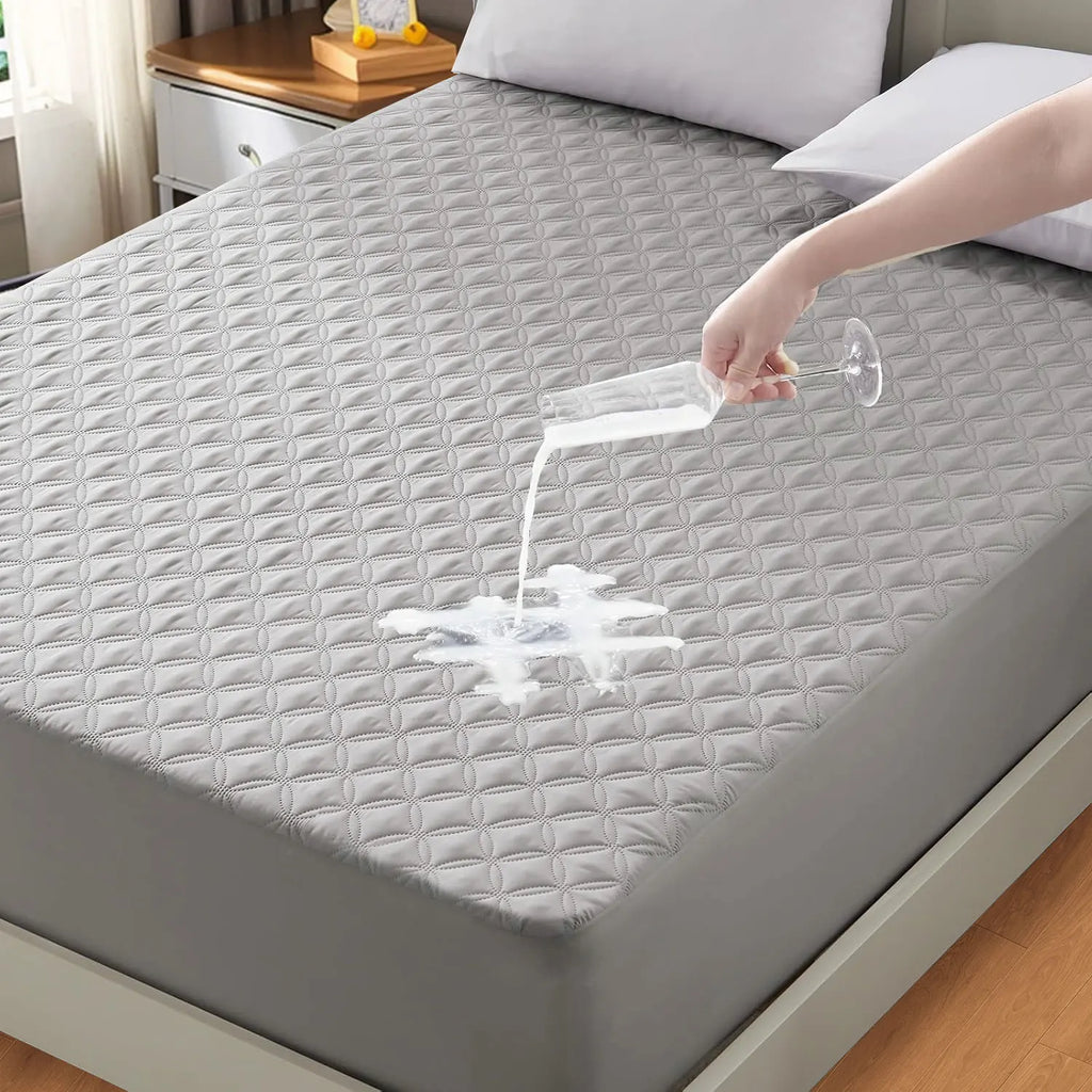 Waterproof Mattress Protector, Noiseless Mattress Pad with Deep Pocket