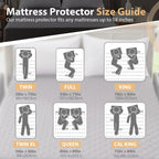 Waterproof Mattress Protector, Noiseless Mattress Pad with Deep Pocket