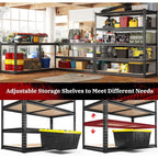 REIBII 2500LBS Garage Shelving 72''H Storage Shelves