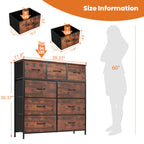 9 Storage Drawer Tall Chest Organizer