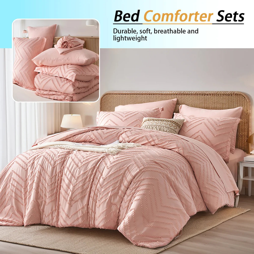 7-piece cut flower design quilt set, soft and comfortable, bedding set, room decoration, suitable for all seasons, ideal gift, q