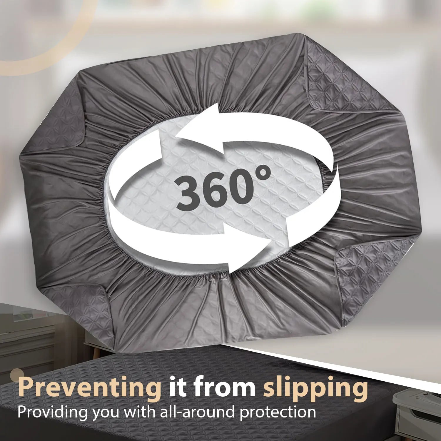 Waterproof Mattress Protector, Noiseless Mattress Pad with Deep Pocket