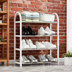Portable Storage With Metal Frame and Plastic Shelves.